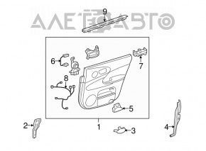 Capacul ușii din spate dreapta pentru Lexus GS300 GS350 GS430 GS450h 06-07, maro cu bej.