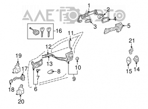 Capacul manerului exterior al usii fata stanga Lexus IS250 IS350 06-13