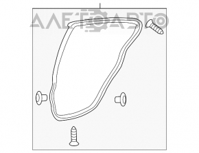 Уплотнитель двери задней левой Lexus GS300 GS350 GS430 GS450h 06-11