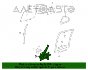 Geam electric cu motor spate stânga Lexus GS300 GS350 GS430 GS450h 06-07