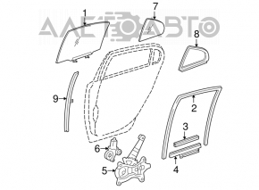 Geam electric cu motor spate stânga Lexus Hs250h 10-12