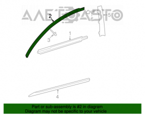 Молдинг двери верхний передней правой Lexus GS300 GS350 GS430 GS450h 06-11 хром