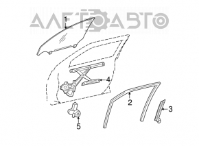 Geam electric cu motor fata stanga Lexus LS460 LS600h 07-12