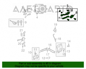 Механизм ручки двери задней правой Lexus GS300 GS350 GS430 GS450h 06-11