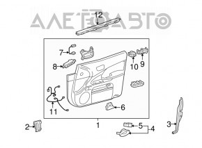 Обшивка двери карточка задняя правая Lexus GS300 GS350 GS430 GS450h 06-07 черная с серым