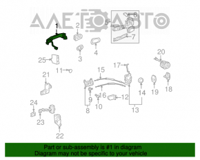 Ручка двери внешняя задняя правая Lexus GS300 GS350 GS430 GS450h 06-07 keyless