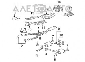 Silentioză spate cu butoaie pentru Lexus GS350 07-11