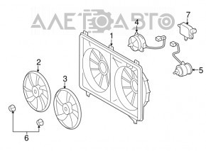 Paletele ventilatorului de răcire stânga pentru Lexus LS460 LS600h 07-12.