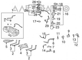 Gâtul de umplere a rezervorului de combustibil pentru Lexus GS350 GS430 06-11