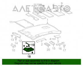 Plafonul de iluminare din față pentru Lexus GS300 GS430 06 gri, fără Lexus link sub trapă.