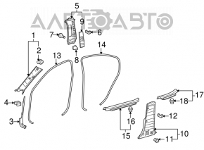 Накладка порога передняя левая Lexus IS250 IS350 06-13 черн