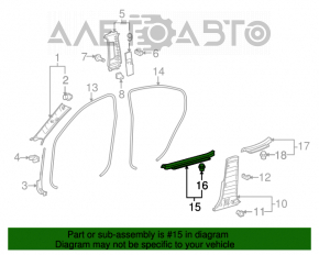 Capacul pragului din față stânga pentru Lexus IS250 IS350 06-13 negru