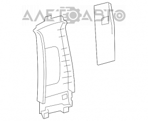 Capacul stâlpului central, curea superioară dreapta Lexus GS300 GS350 GS430 GS450h 06-09 bej.