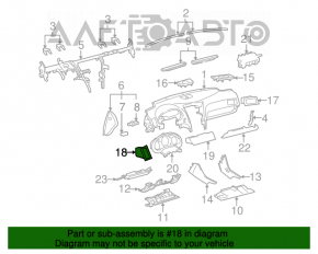 Дефлектор воздуховода левый Lexus GS300 GS350 GS430 GS450h 06-11 коричневый