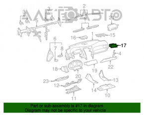 Deflectorul de aer al conductei de aer dreapta pentru Lexus GS300 GS350 GS430 GS450h 06-11, negru.