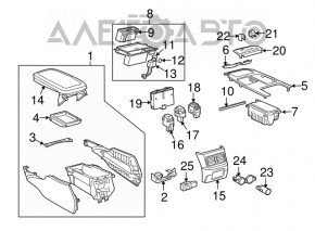 Накладка центральной консоли с подстаканниками Lexus GS300 GS350 GS430 GS450h 06-07 красное дерево царапины, потертости, нет заглушки