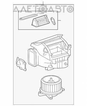 Corpul gol al ventilatorului, partea dreaptă a modelului Lexus GS300 GS350 GS430 GS450h 06-11