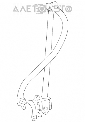 Пассажирский ремень безопасности Lexus GS300 GS350 GS430 GS450h 06-07 серый, тип 1