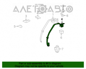 Centura de siguranță centrală spate pentru Lexus GS300 GS350 GS430 GS450h 06-11, neagră.