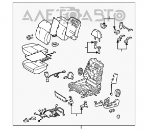 Scaun șofer Lexus GS300 GS350 GS430 GS450h 06-07 cu airbag, electric, piele bej.