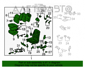 Водительское сидение Lexus GS300 GS350 GS430 GS450h 06-07 с airbag, электрическое, кожа бежевая