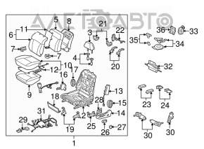 Водительское сидение Lexus GS300 GS350 GS430 GS450h 06-07 с airbag, электрическое, кожа бежевая