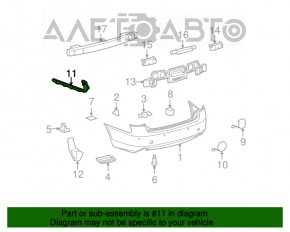 Крепление заднего бампера правое боковое Lexus GS300 GS350 GS430 GS450h 06-11 дефект защелки