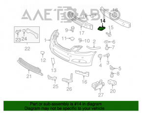 Крепление переднего бампера левое крыло Lexus GS300 GS350 GS430 GS450h 06-11