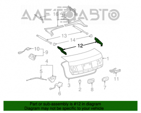 Петля крышки багажника левая Lexus GS300 GS350 GS430 GS450h 06-11