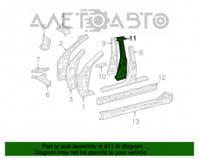 Стойка кузова центральная левая Lexus GS300 GS350 GS430 GS450h 06-11 на кузове, тычки