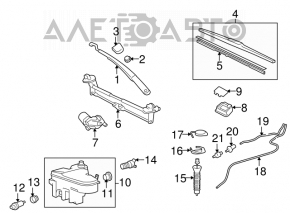 Rezervor spălator Lexus IS250 IS300 IS350 06-13 fără gât și senzor nou original OEM