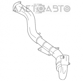 Furtunul de intercooler dreapta pentru Ford Fusion mk5 13-14 1.6T fără cauciuc