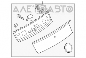 Capacul portbagajului cu emblema cromata Ford Mustang mk6 15-17 tip 1