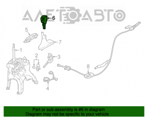 Ручка КПП Honda Accord 18-22 хром кнопка