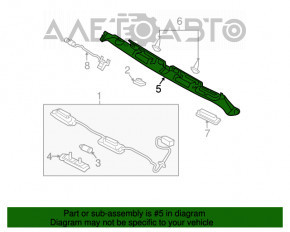 Placa de iluminare a numărului de pe capacul portbagajului Hyundai Sonata 11-15 fără cameră și buton.