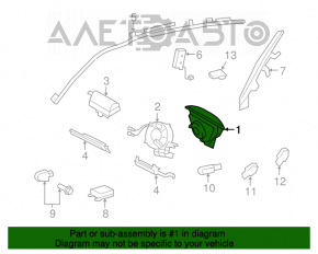 Airbag-ul de siguranță în volan pentru șoferul Lexus ES350 07-12, gri.