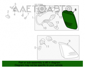 Lampa exterioară aripă stângă Lexus RX300 98-03 SUA, pre-restilizare, fumurie.