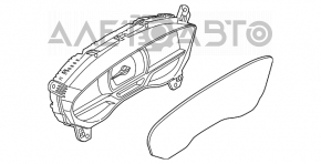 Щиток приборов Lincoln MKZ 13-16 hybrid царапины