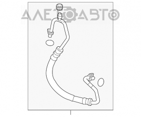 Tubul de aer condiționat condensator-compresor Mazda CX-5 15-16 2.0, 2.5