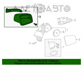 Oglindă laterală dreapta Mercedes W221 07-09, 8+7 pini, auto-întunecare, semnalizare, argintiu, zgârietură.