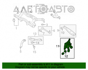 Цапфа задняя левая Subaru Outback 10-14