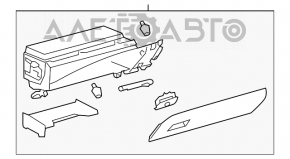 Перчаточный ящик, бардачок Toyota Avalon 13-18 черный, царапины