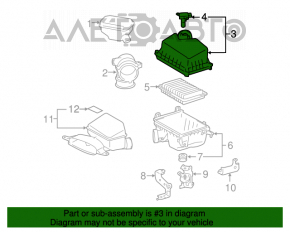 Корпус воздушного фильтра Toyota Camry v55 15-17 2.5 usa только верхняя часть