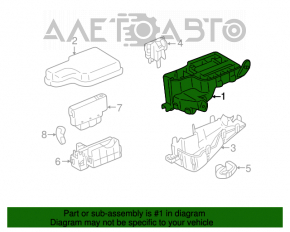 Blocul de siguranțe sub capotă Toyota Sienna 11-16 fără capac