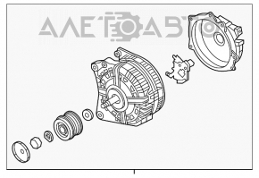 Generatorul VW Jetta 19- 1.4T are carterul rupt, de vânzare.