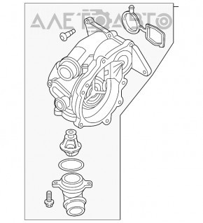 Pompa de răcire cu carcasă de termostat asamblată VW Passat b7 12-15 USA 1.8T