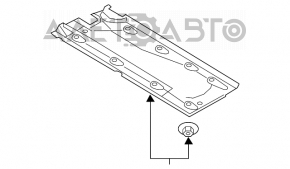 Protecție pentru partea de jos stânga a VW Tiguan 09-17, nou, original OEM