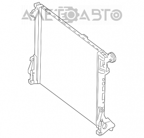 Радиатор охлаждения вода Mercedes W204 С 07-11 примят
