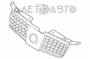 Grila radiatorului Nissan Maxima 04-06 este decolorată cromată, sunt rupte cele 2 fixări inferioare, zgârieturi.