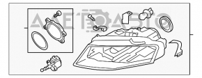 Far dreapta fata goală Audi A4 B8 08-12 pre-restilizare xenon.